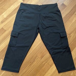 Black Cargo Pocket Leggings - NWOT
